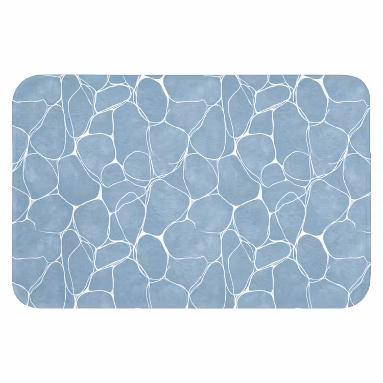 Organisch - Patroon - Blauw WCmat klein 1009 -3d