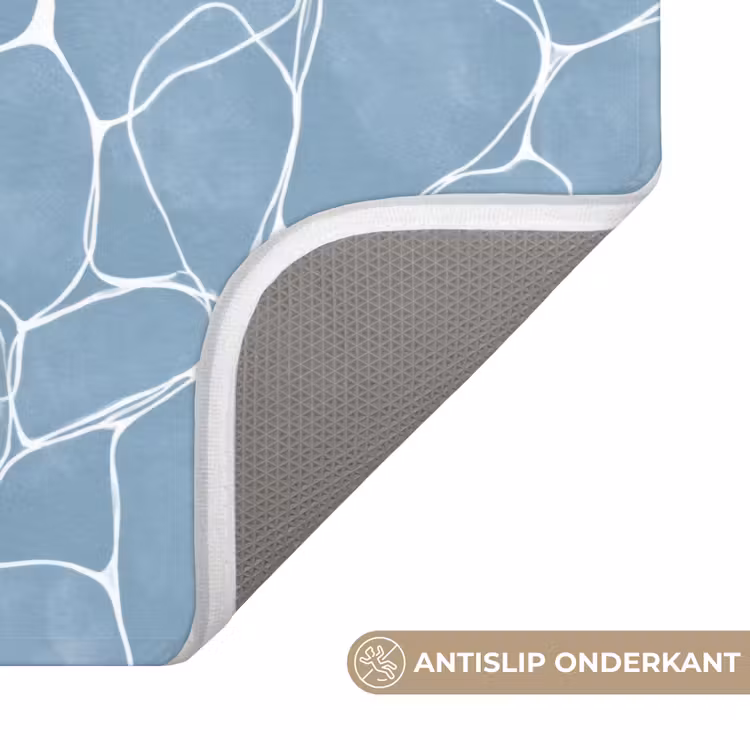 Organisch - Patroon - Blauw WCmat klein 1009 -USP_AntislipNL
