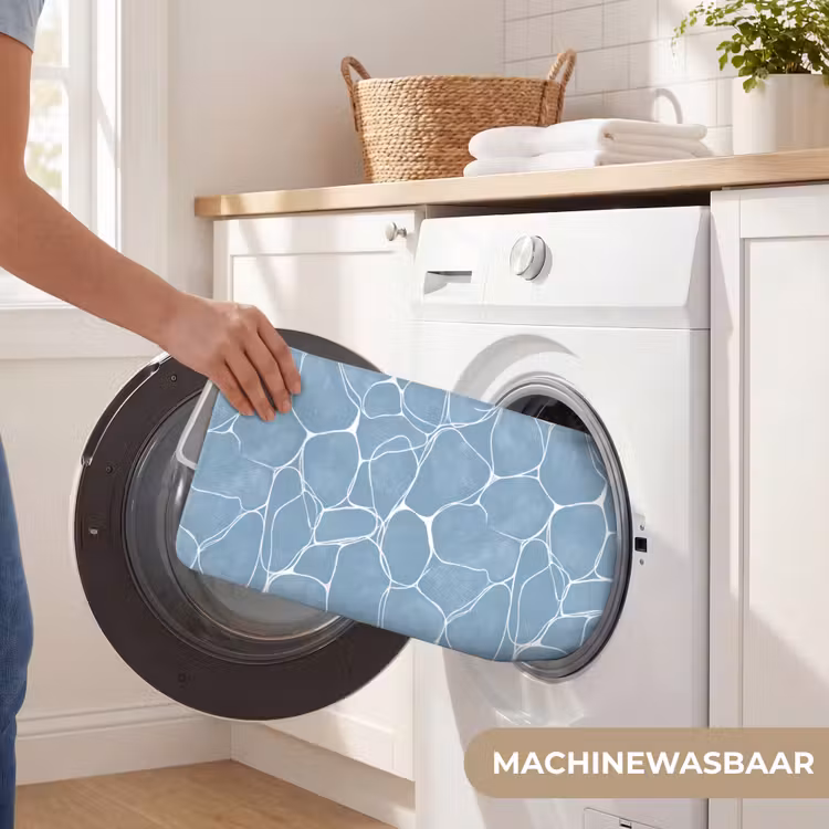 Organisch - Patroon - Blauw WCmat klein 1009 -USP_WasbaarNL