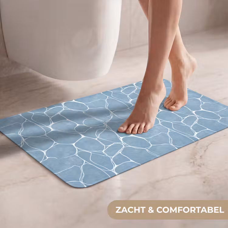 Organisch - Patroon - Blauw WCmat klein 1009 -USP_ZachtNL