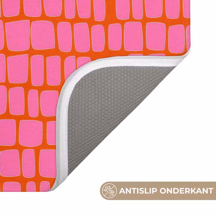 Organisch - Raster - Roze WCmat klein 1009 -USP_AntislipNL