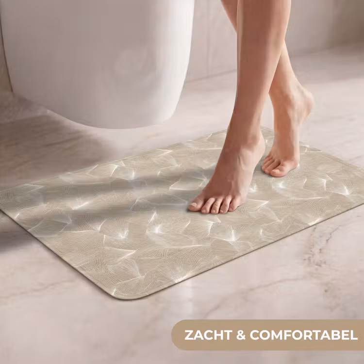 Organisch - Textuur - Beige WCmat klein 1009 -USP_ZachtNL
