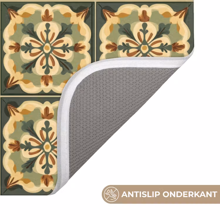 Ornament - Patroon - Groen WCmat klein 1009 -USP_AntislipNL