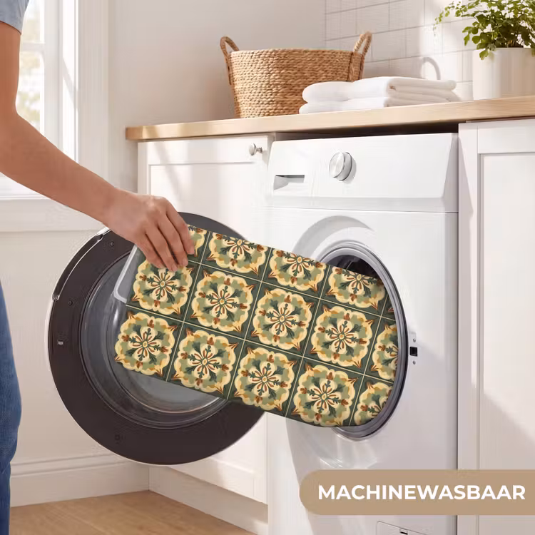 Ornament - Patroon - Groen WCmat klein 1009 -USP_WasbaarNL
