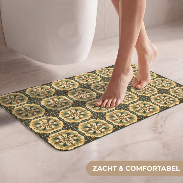 Ornament - Patroon - Groen WCmat klein 1009 -USP_ZachtNL