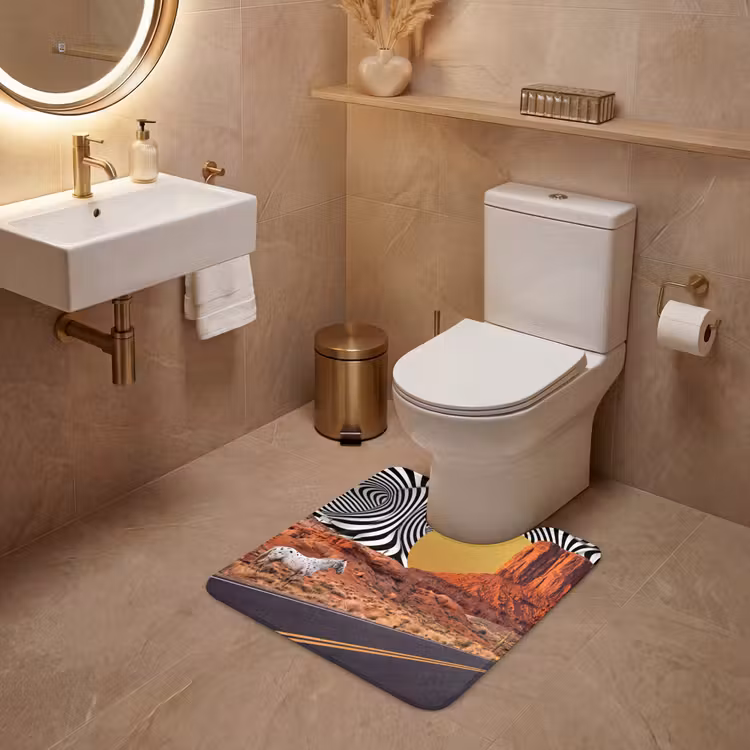 WC Mat - Paard - Woestijn - Natuur - Paard - Woestijn - Natuur WCmat U-uitsnede middel