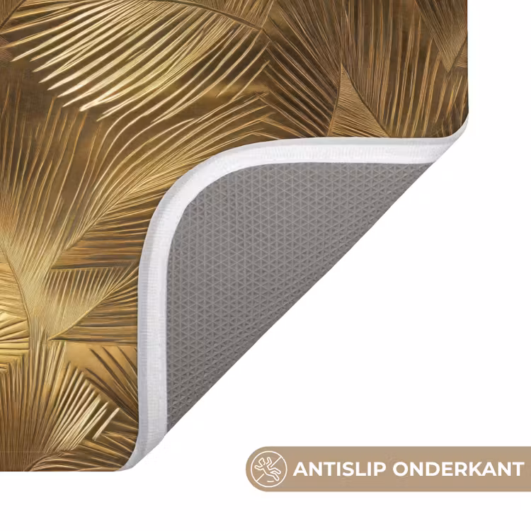 Palm - Waaier - Goud WCmat klein 1009 -USP_AntislipNL
