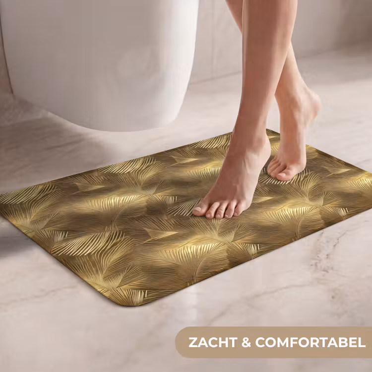 Palm - Waaier - Goud WCmat klein 1009 -USP_ZachtNL