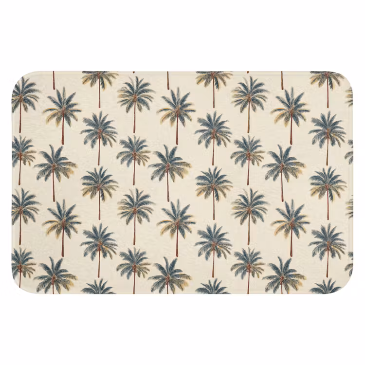 Palmbomen - Tropisch - Groen WCmat klein 1009 -3d