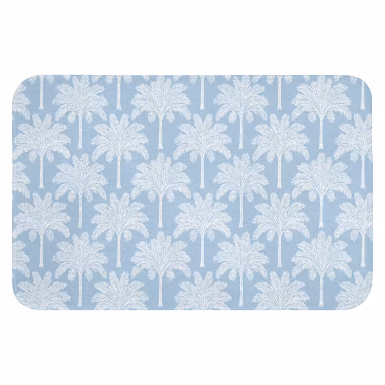 Palmboom - Modern - Blauw WCmat klein 1009 -3d