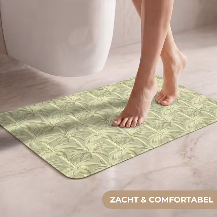 Palmwoud - Tropisch - Groen WCmat klein 1009 -USP_ZachtNL