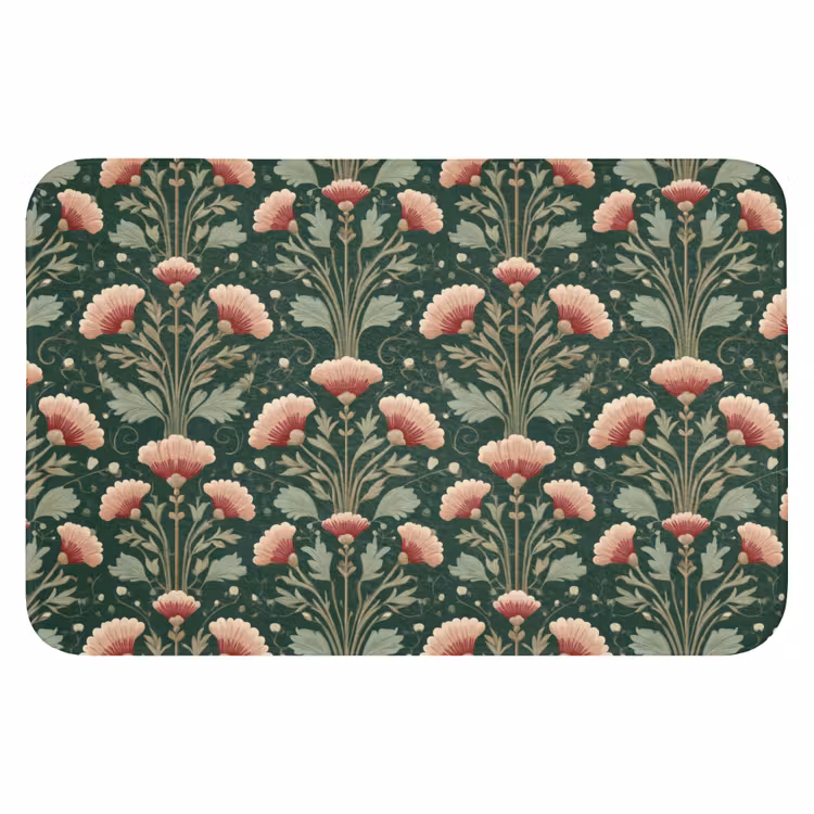 Patroon - Botanisch - Kleurrijk WCmat klein 1009 -3d