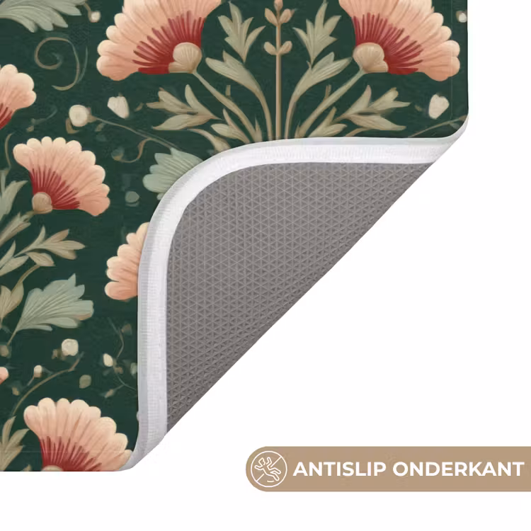 Patroon - Botanisch - Kleurrijk WCmat klein 1009 -USP_AntislipNL