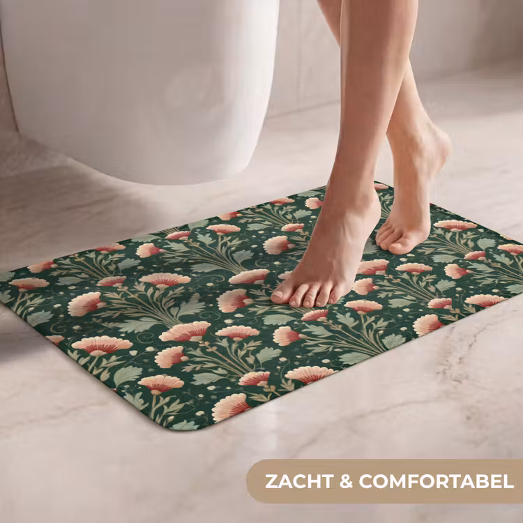 Patroon - Botanisch - Kleurrijk WCmat klein 1009 -USP_ZachtNL