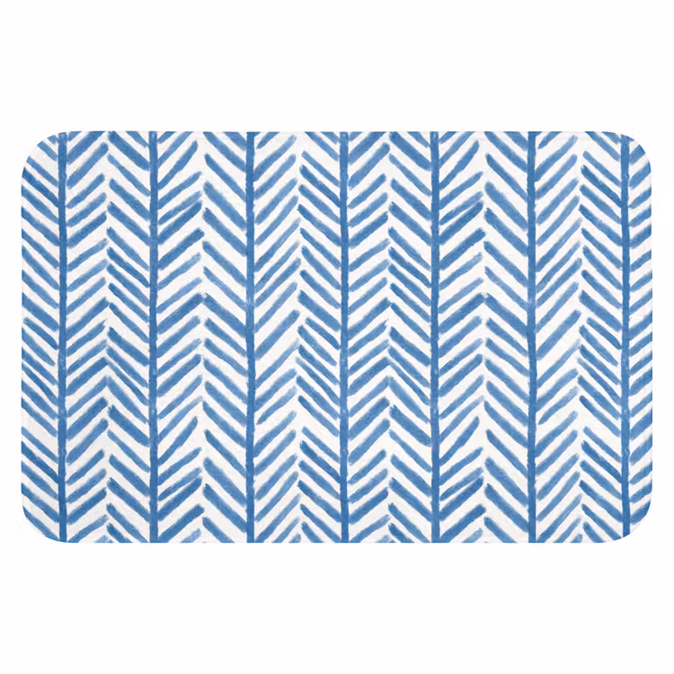 Patroon - Streep - Blauw WCmat klein 1009 -3d