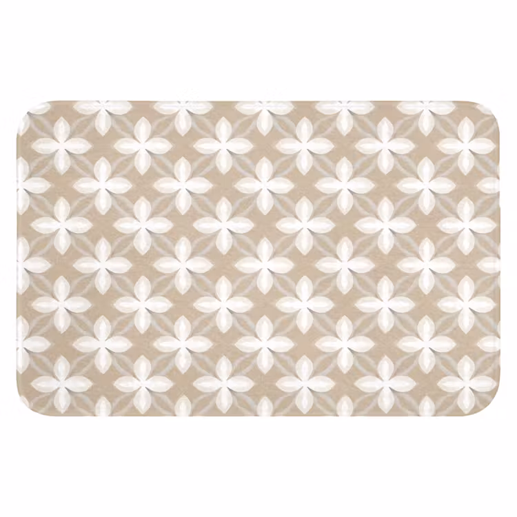 Patroon - Symmetrisch - Beige WCmat klein 1009 -3d