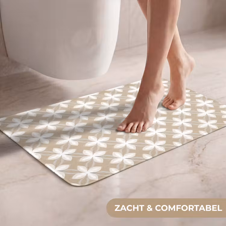Patroon - Symmetrisch - Beige WCmat klein 1009 -USP_ZachtNL