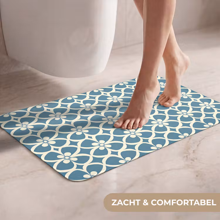 Patroon - Symmetrisch - Blauw WCmat klein 1009 -USP_ZachtNL