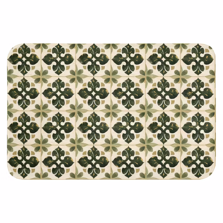 Patroon - Tegel - Groen WCmat klein 1009 -3d