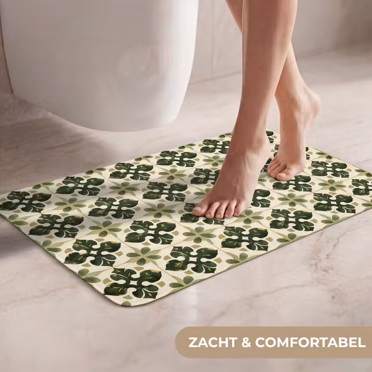 Patroon - Tegel - Groen WCmat klein 1009 -USP_ZachtNL