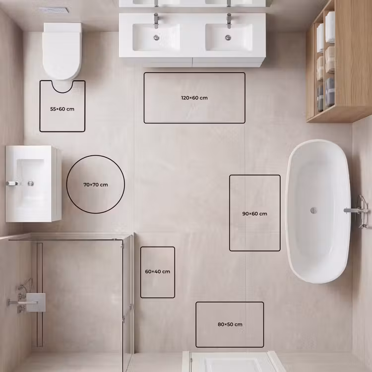 Pauw - Bloemen - Blauw WCmat klein 1009 -USP_FormaatOverzicht