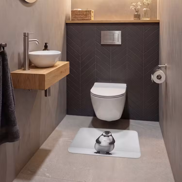 Pinguïn - WC rol - Wit WCmat klein -sfeer2