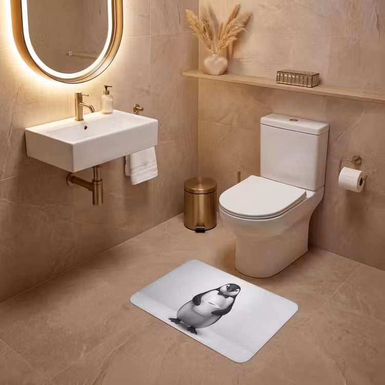 Pinguïn - WC rol - Wit WCmat klein -sfeer3