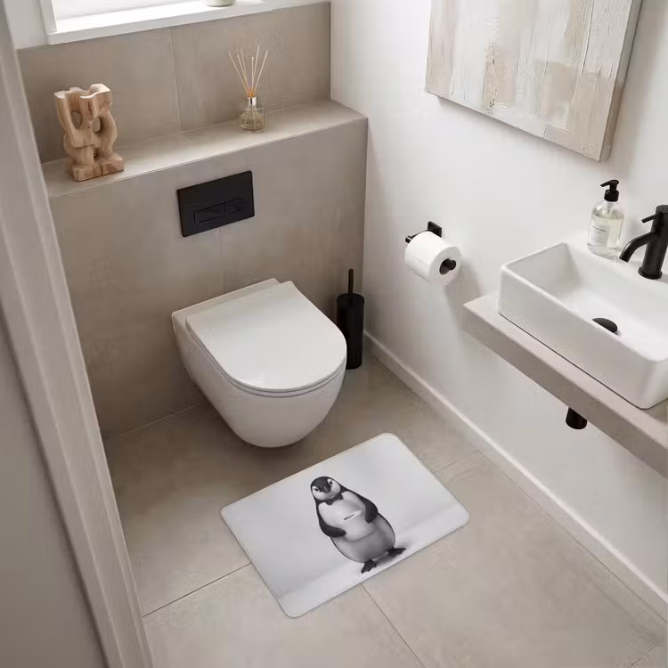 Pinguïn - WC rol - Wit WCmat klein -sfeer1