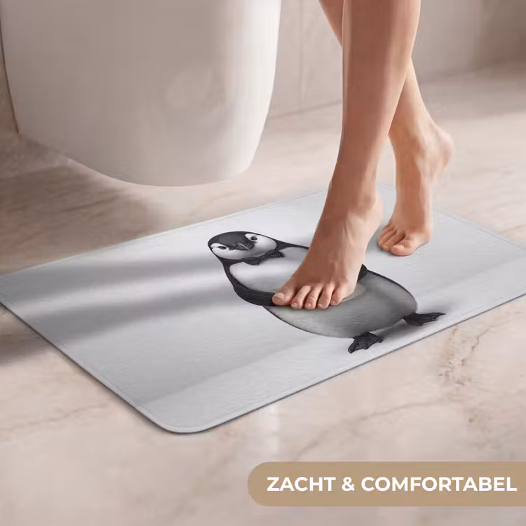 Pinguïn - WC rol - Wit WCmat klein -USP_ZachtNL