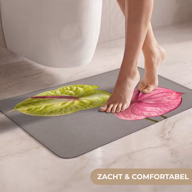 Planten - Anthurium - Groen - Roze WCmat klein -USP_ZachtNL