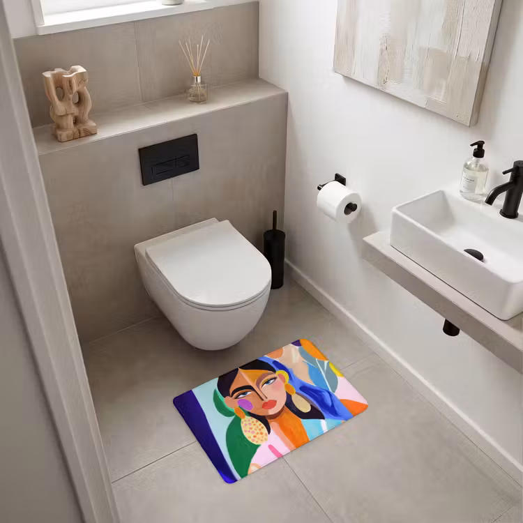 Portret - Vrouw - Modern WCmat klein -sfeer1