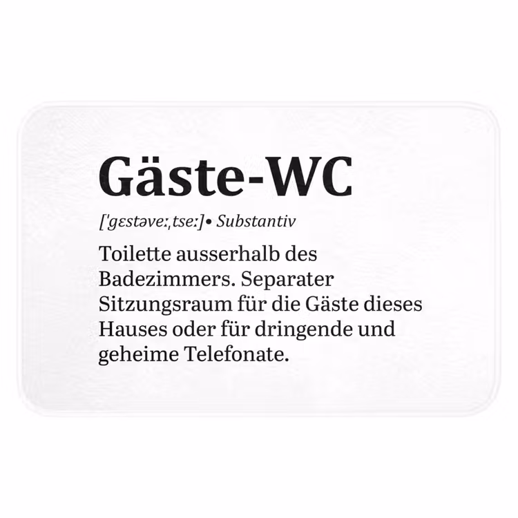 Quote - Definitie - Gäste-wc - Wit WCmat klein -3d