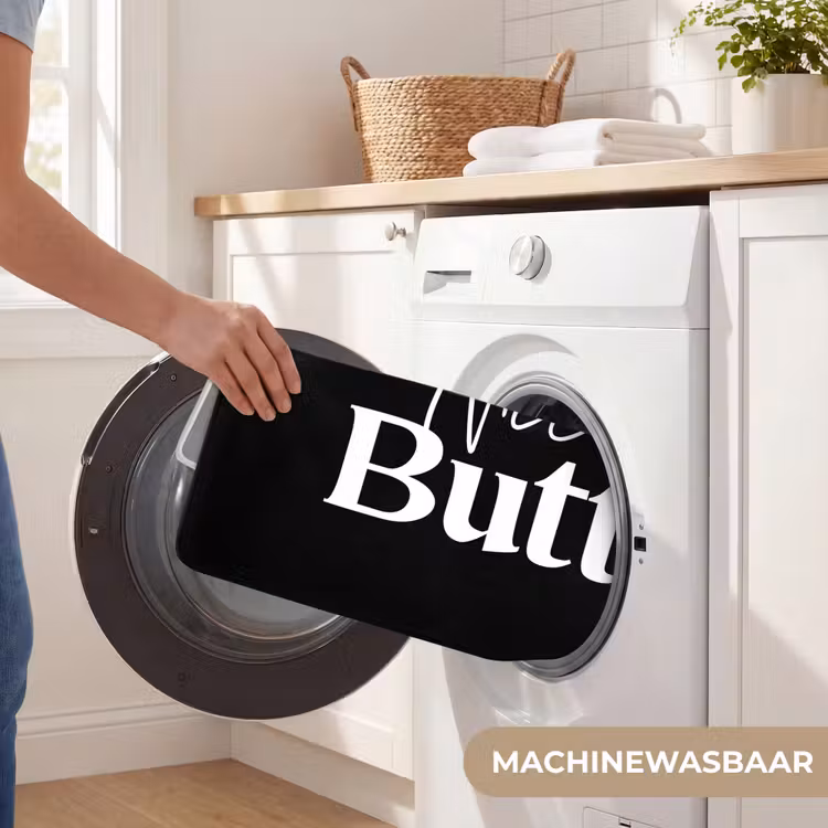 Quotes - Nice butt - Zwart - Spreuken WCmat klein -USP_WasbaarNL