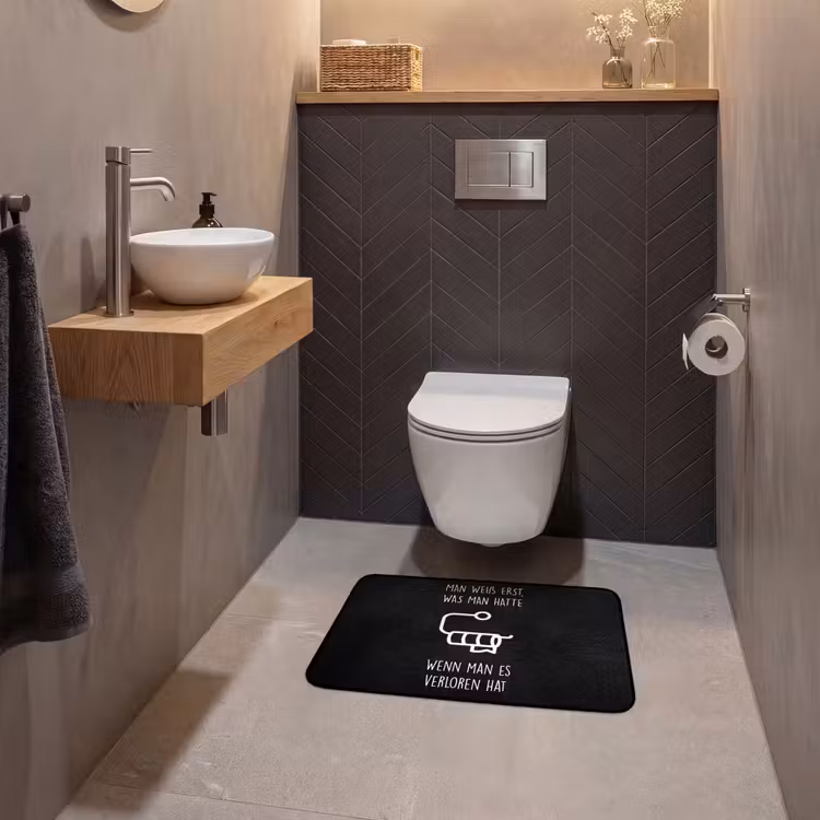 Quotes - WC papier - Zwart - Humor WCmat klein -sfeer2