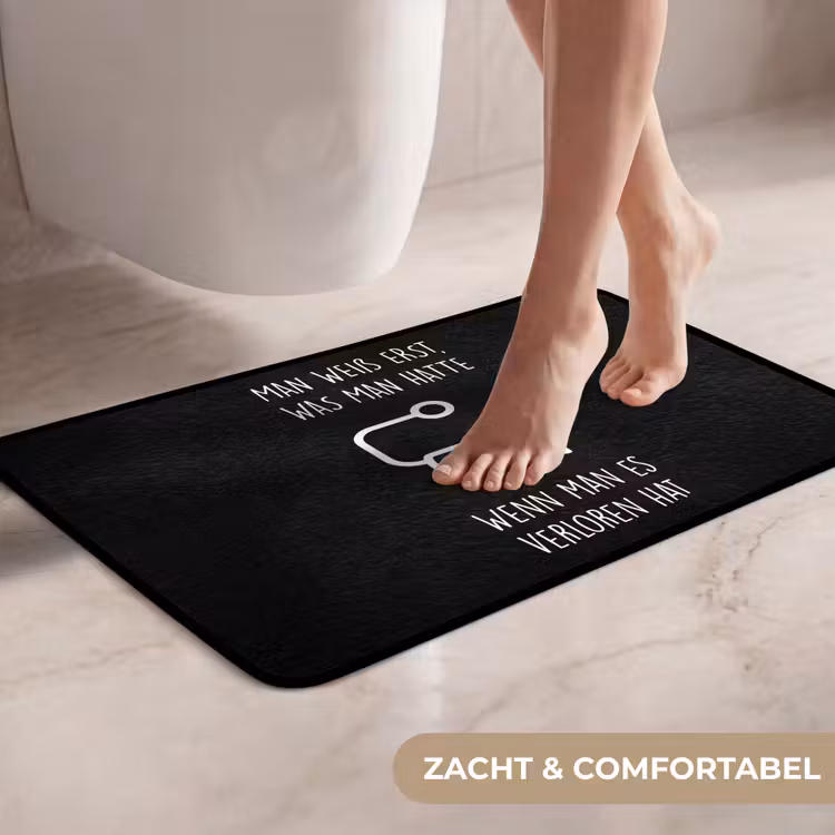 Quotes - WC papier - Zwart - Humor WCmat klein -USP_ZachtNL
