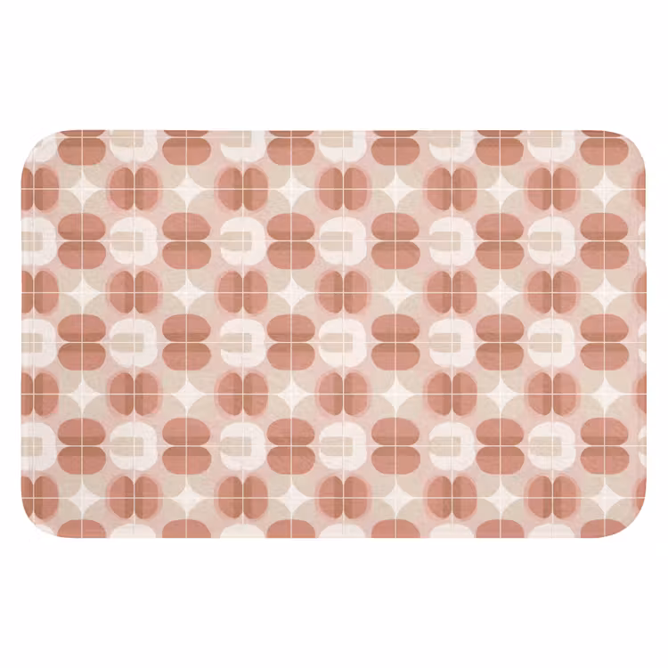 Retro - Klassiek - Roze WCmat klein 1009 -3d