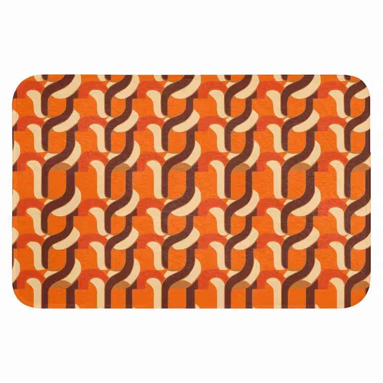 Retro - Modern - Kleurrijk WCmat klein 1009 -3d