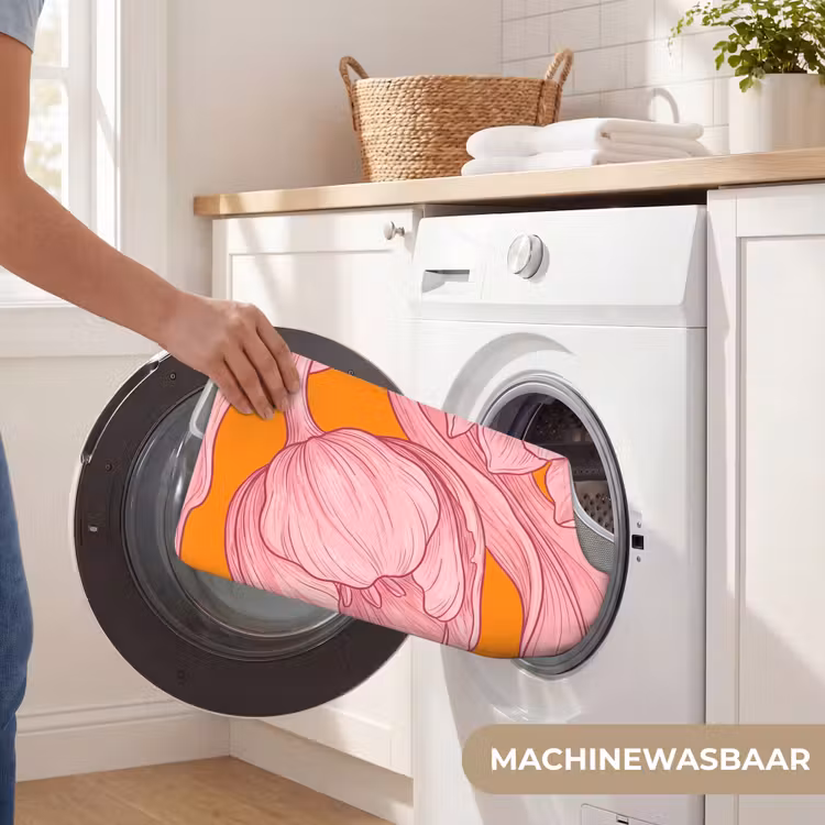WC Mat - Roze bloemen - Modern - Roze bloemen - Modern WCmat U-uitsnede middel