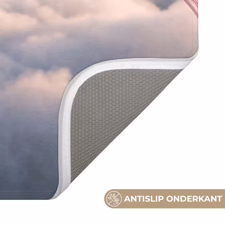 WC Mat - Roze dier - Wolken - Roze dier - Wolken WCmat U-uitsnede middel