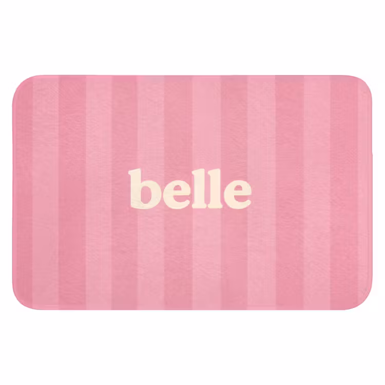 Roze - Gestreept - Belle WCmat klein -3d