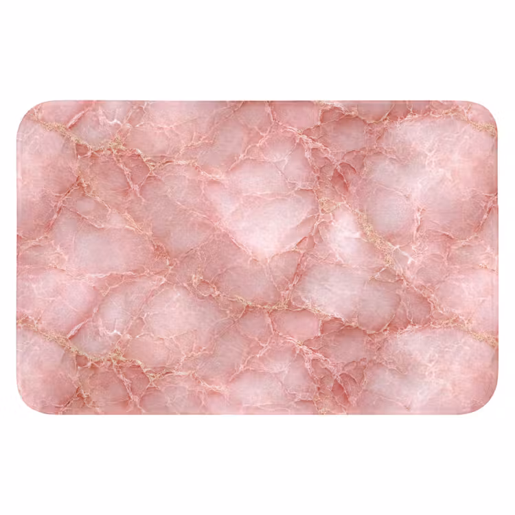 Roze - Kwarts - Goud - Marmer WCmat klein 1009 -3d