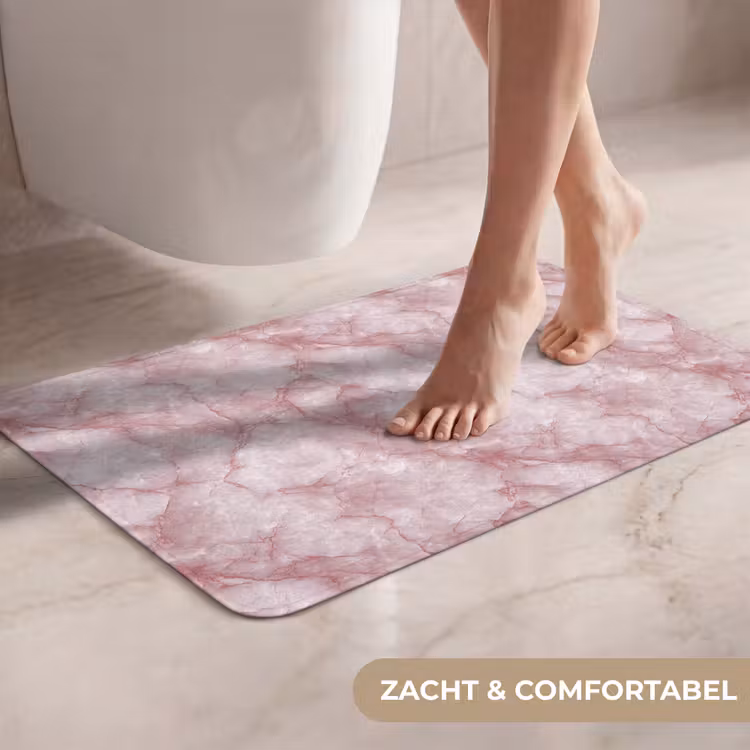 Roze - Kwartsmarmer - Aders WCmat klein 1009 -USP_ZachtNL