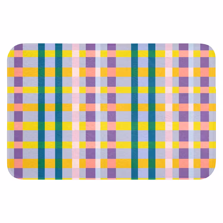 Ruit - Patroon - Kleurrijk WCmat klein 1009 -3d