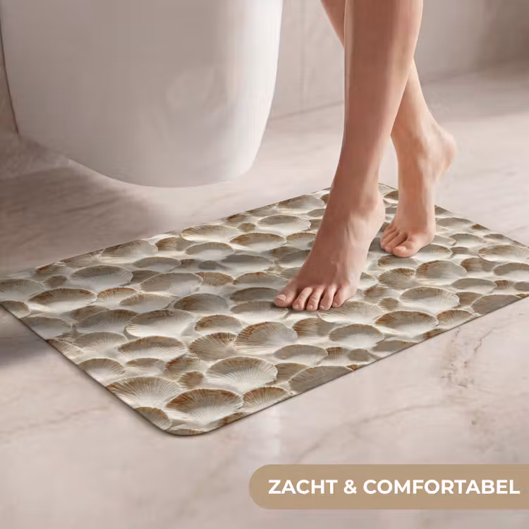Schelpen - Waaiervorm - Wit WCmat klein 1009 -USP_ZachtNL