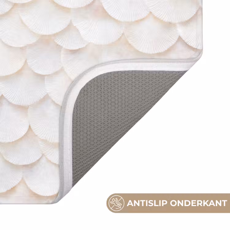Schubben - Wit - Elegant WCmat klein 1009 -USP_AntislipNL