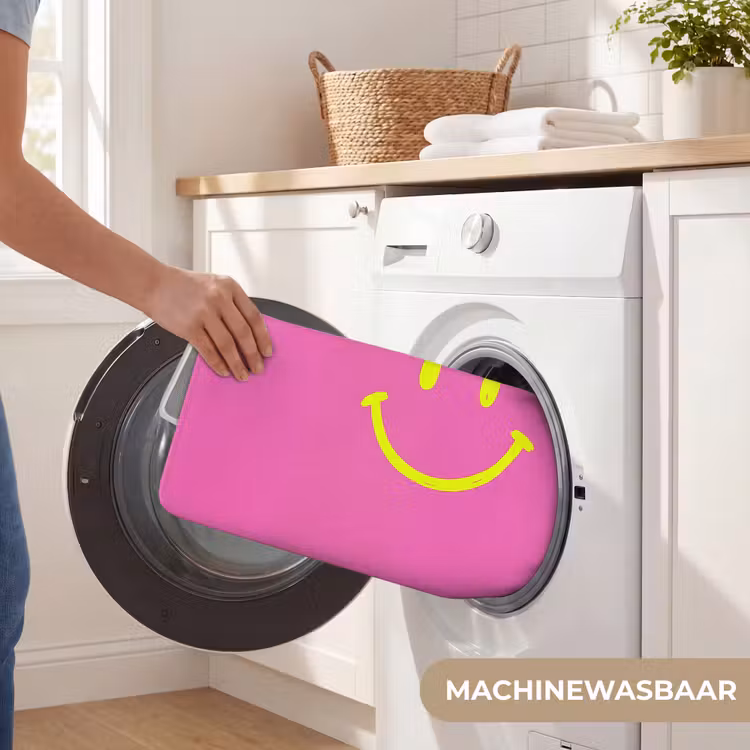 Smiley - Vrolijk - Roze WCmat klein -USP_WasbaarNL