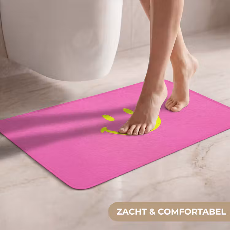 Smiley - Vrolijk - Roze WCmat klein -USP_ZachtNL