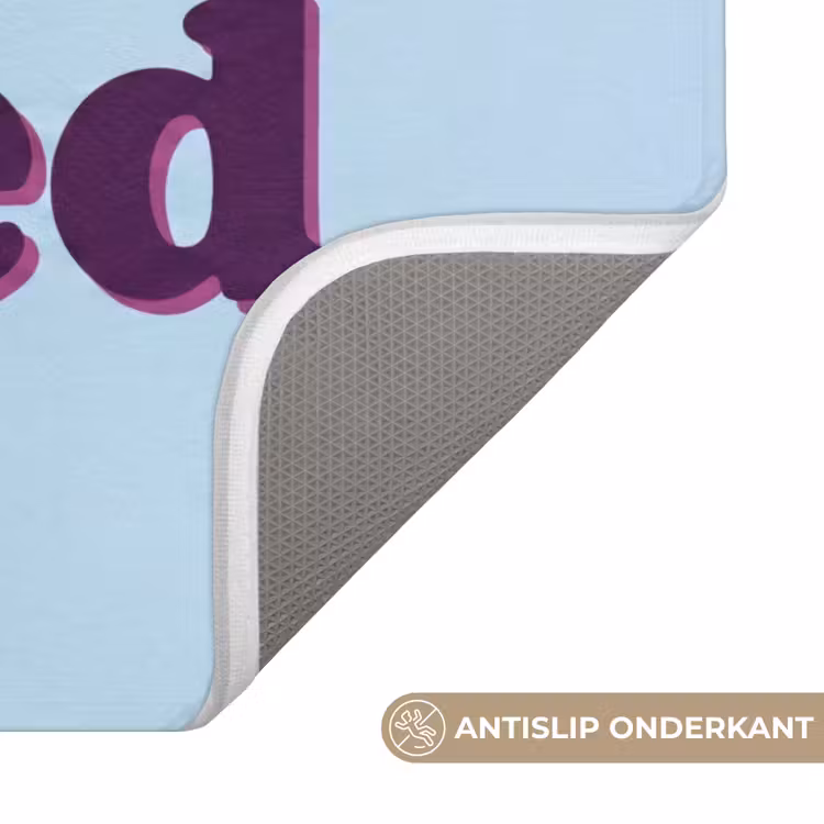 Speels - Boodschap - Blauw WCmat klein -USP_AntislipNL