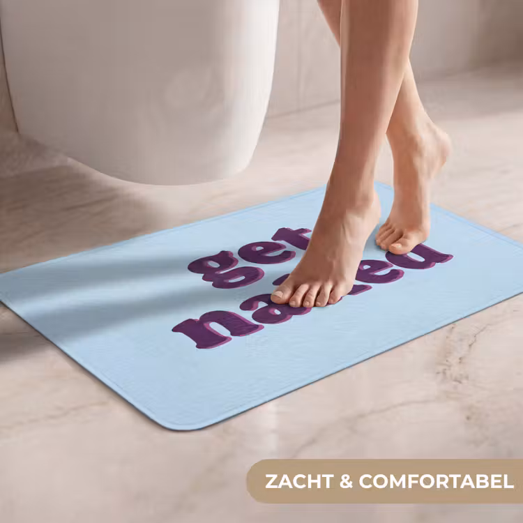 Speels - Boodschap - Blauw WCmat klein -USP_ZachtNL