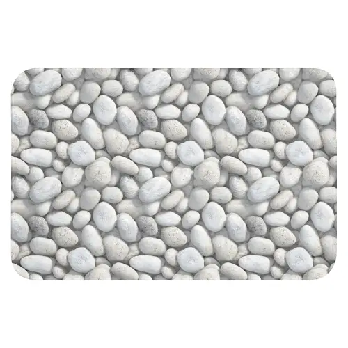 Steentjes - Grijs - Ovaal WCmat klein 1009 -3d